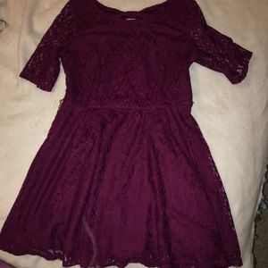 Purple lace dress